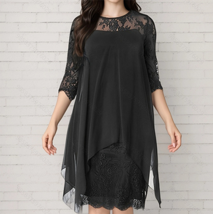 【S-3XL】👗Női elegáns sifon térdig érő ruhák