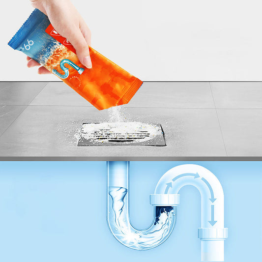 🚽💦Multifunkcionális csőeltömítő és szagtalanító por✨